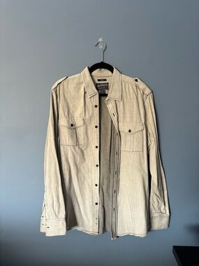 American Rag Large Men’s light Grey Button-up Shirt